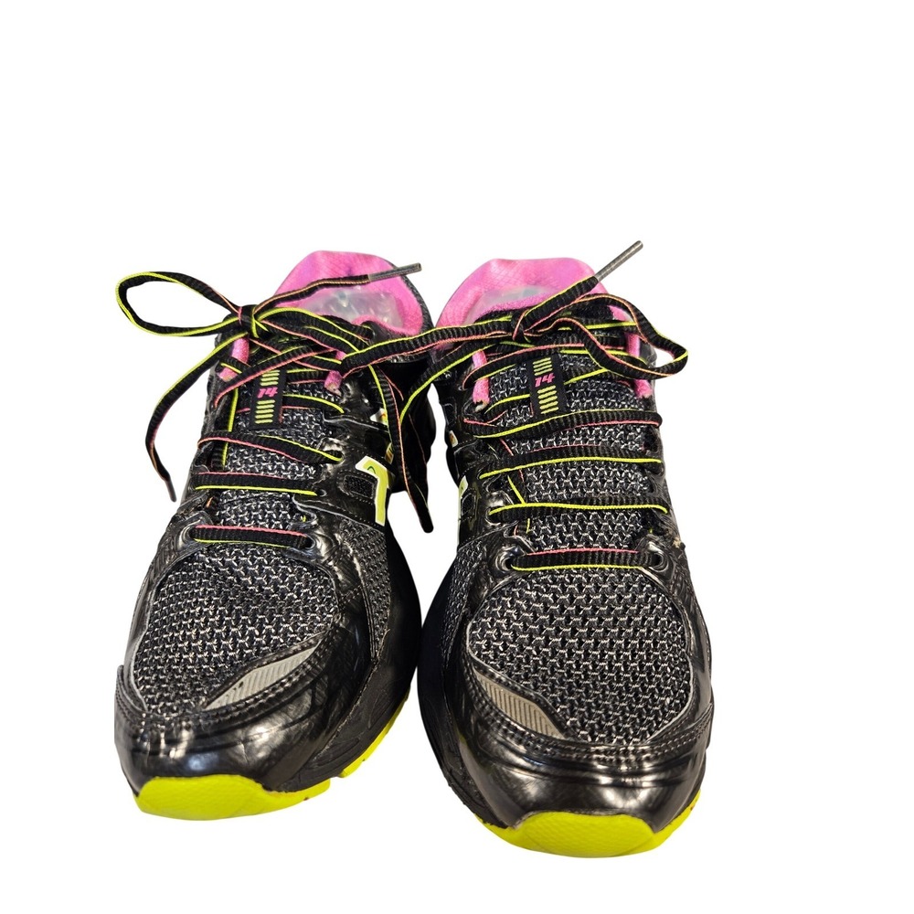 ASICS Gel-Nimbus 14 Womens Running Shoes Black Pink Neon Yellow T291N Size‎ 6.5